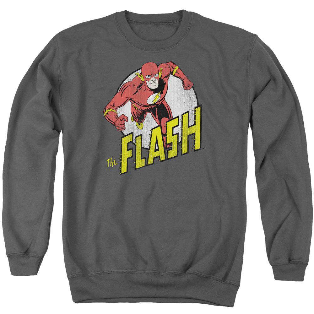 Dc Flash Run Flash Run Mens Crewneck Sweatshirt Charcoal Officially Licensed