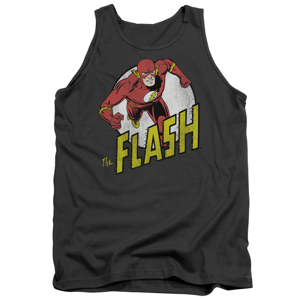 DC Comics Flash Run Flash Run Mens Tank Top Shirt Charcoal Officially Licensed