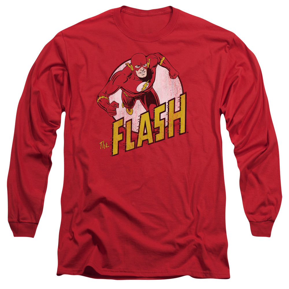 DC Comics Flash the Flash Mens Long Sleeve Shirt Red Officially Licensed