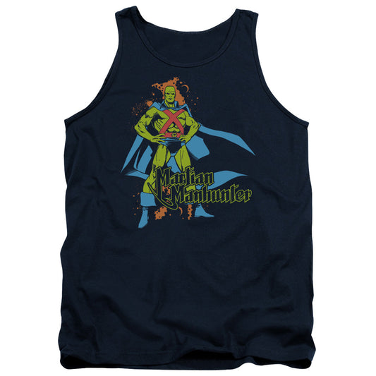 DC Comics Martian Manhunter Mens Tank Top Shirt Navy Blue Officially Licensed