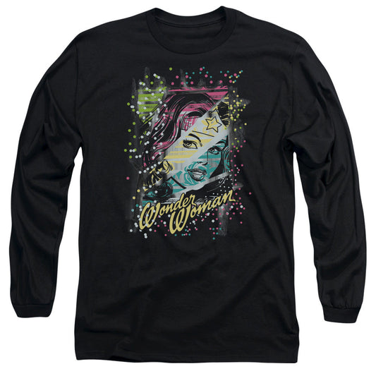 DC Comics Color Block Mens Long Sleeve Shirt Black Officially Licensed