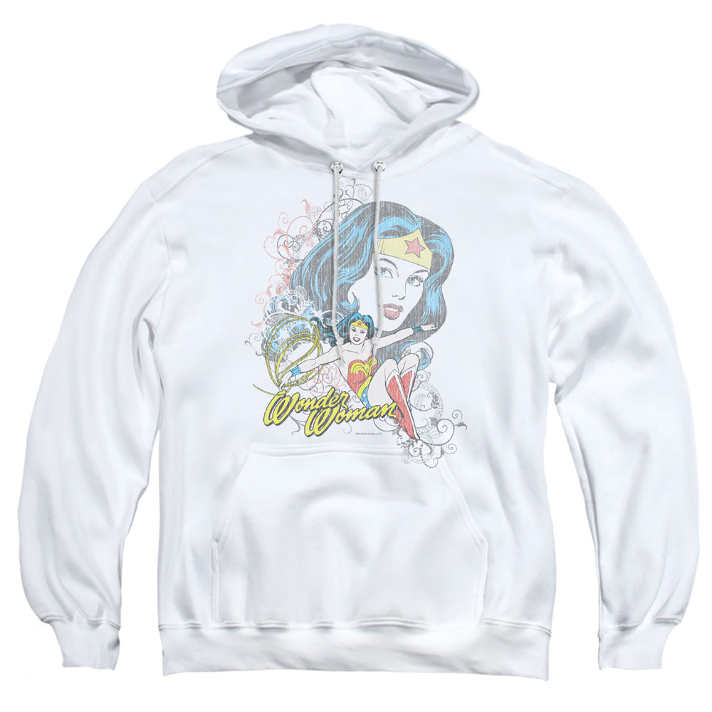 Dc Wonder Scroll Mens Hoodie White Officially Licensed