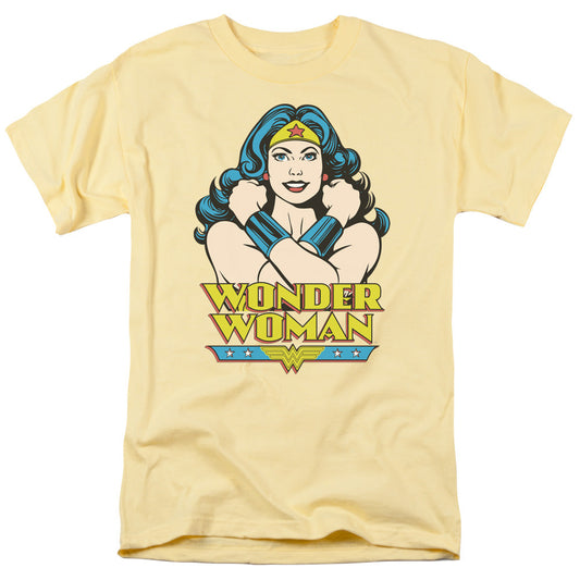 DC Comics Wonder at Large Mens T Shirt Yellow Officially Licensed
