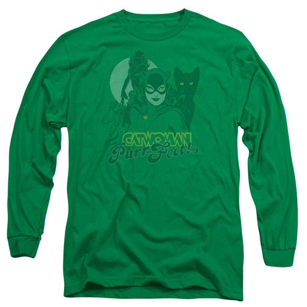 DC Comics Perrfect! Mens Long Sleeve Shirt Kelly Green Officially Licensed