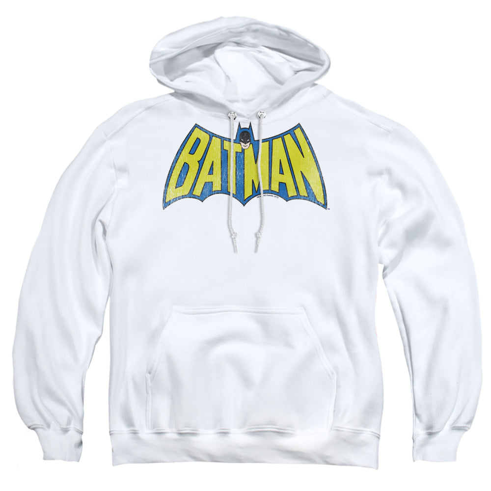 Dc Classic Batman Logo Mens Hoodie White Officially Licensed