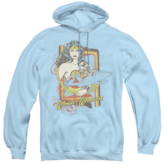DC Comics Invisible Jet Mens Hoodie Light Blue Officially Licensed