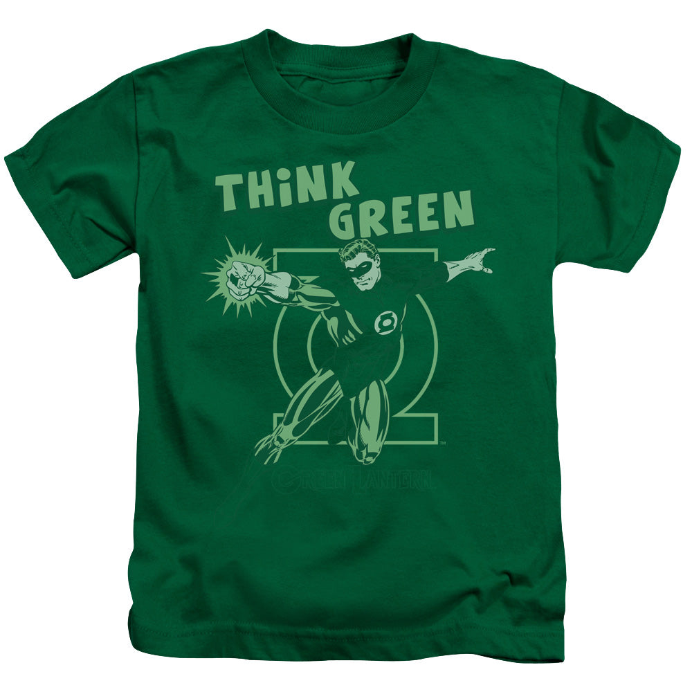 DC Comics Think Green Juvenile Kids Youth T Shirt Kelly Green Officially Licensed