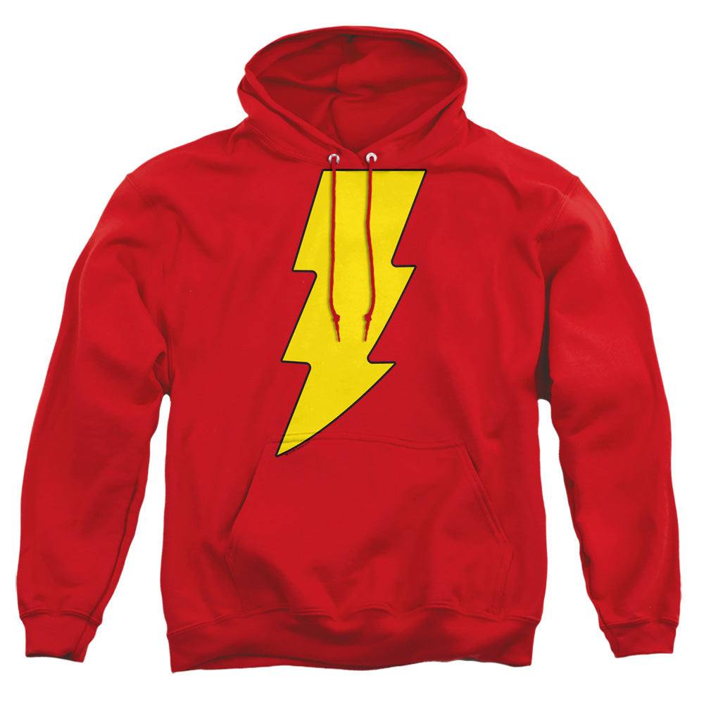 Dc Shazam Logo Mens Hoodie Red Officially Licensed