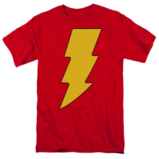 DC Comics Shazam Logo Mens T Shirt Red Officially Licensed