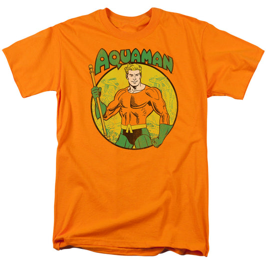 DC Comics Aquaman Mens T Shirt Orange Officially Licensed