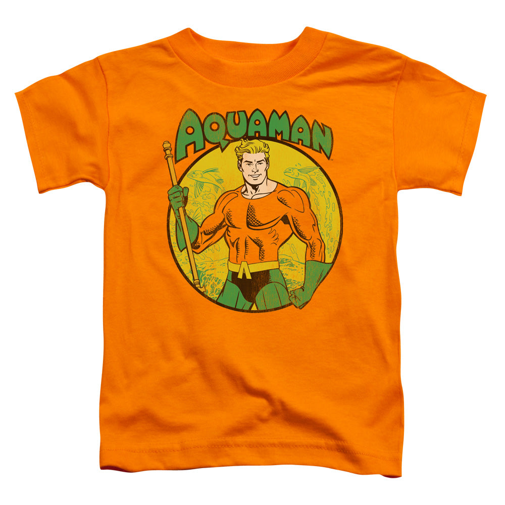 DC Comics Aquaman Toddler Kids Youth T Shirt Orange Officially Licensed