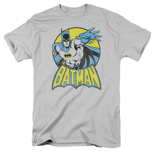 DC Comics Batman Mens T Shirt Silver Officially Licensed