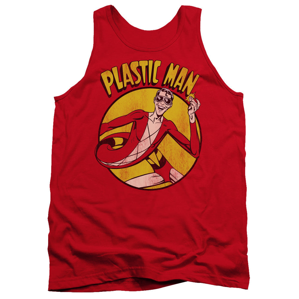 Dc Plastic Man Mens Tank Top Shirt Red Officially Licensed