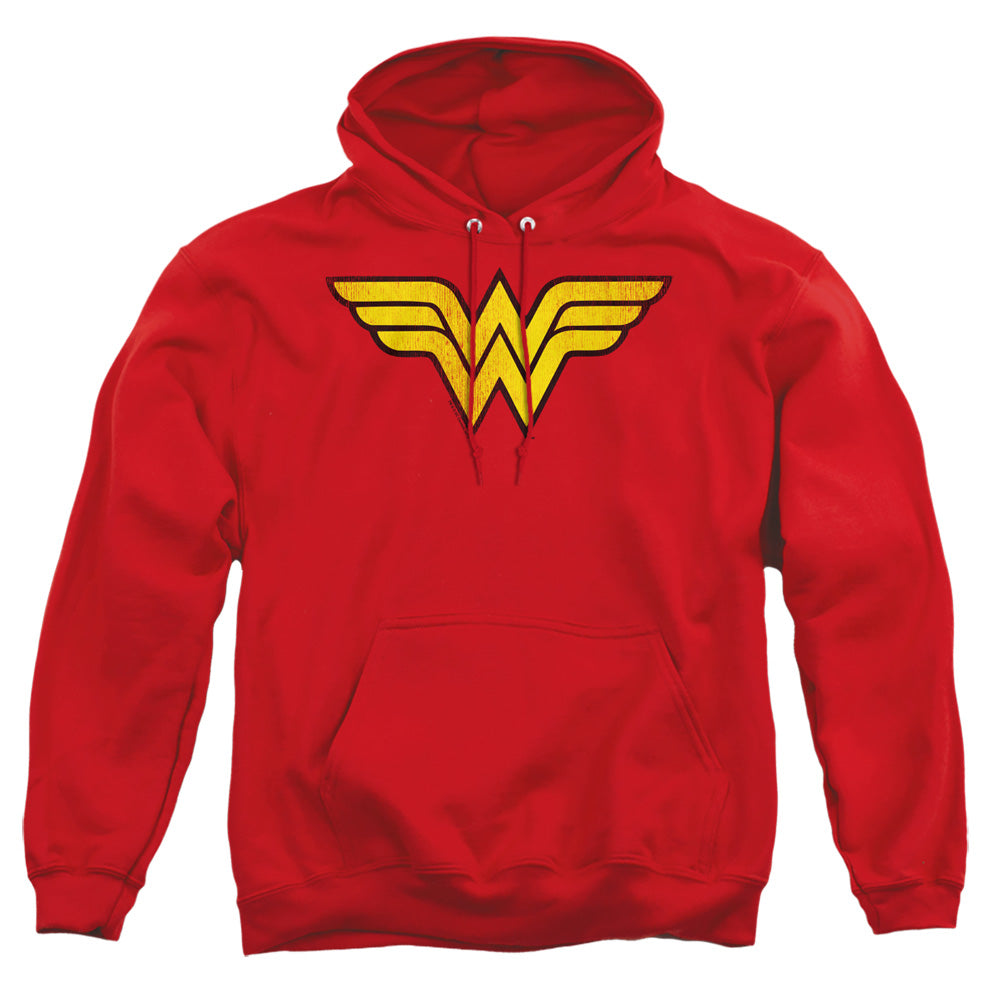 Dc Wonder Woman Logo Dist Mens Hoodie Red Officially Licensed