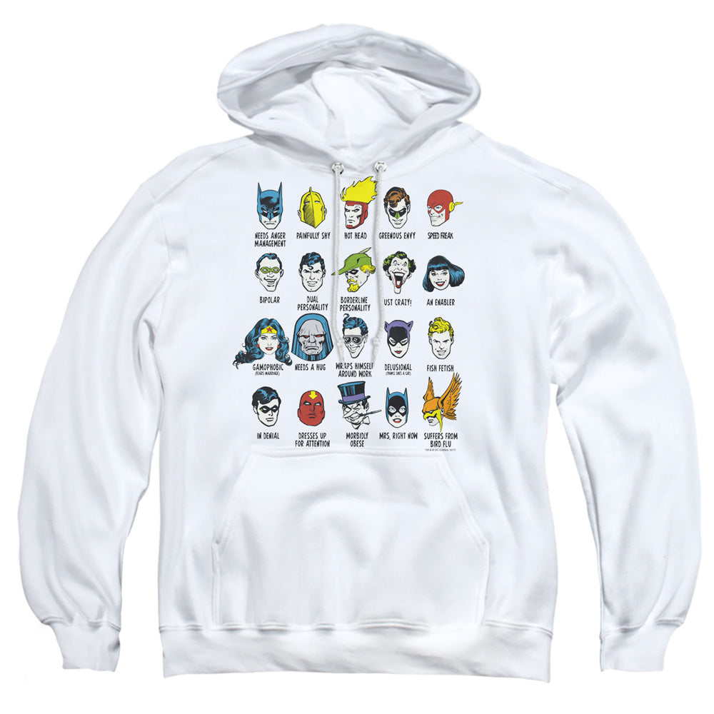 Dc Superhero Issues Mens Hoodie White Officially Licensed