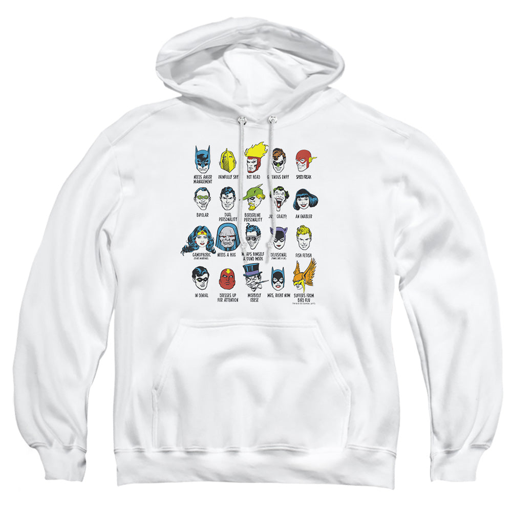 Dc Superhero Issues Mens Hoodie White Officially Licensed
