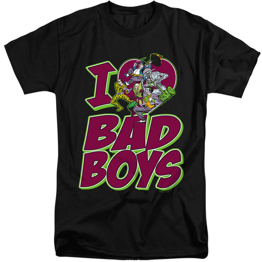 DC Comics I Heart Bad Boys Mens Tall T Shirt Adult Tall Black Officially Licensed
