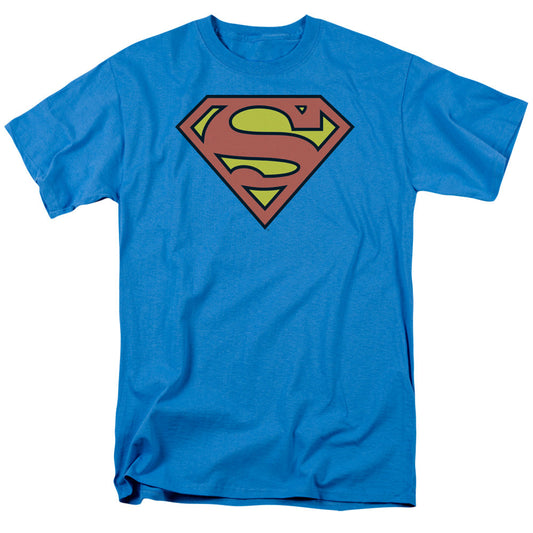 DC Comics Superman Logo Mens T Shirt Turquoise Officially Licensed