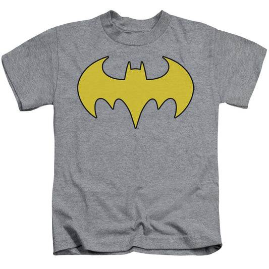 DC Comics Bat Girl Logo Juvenile Kids Youth T Shirt Athletic Heather Officially Licensed