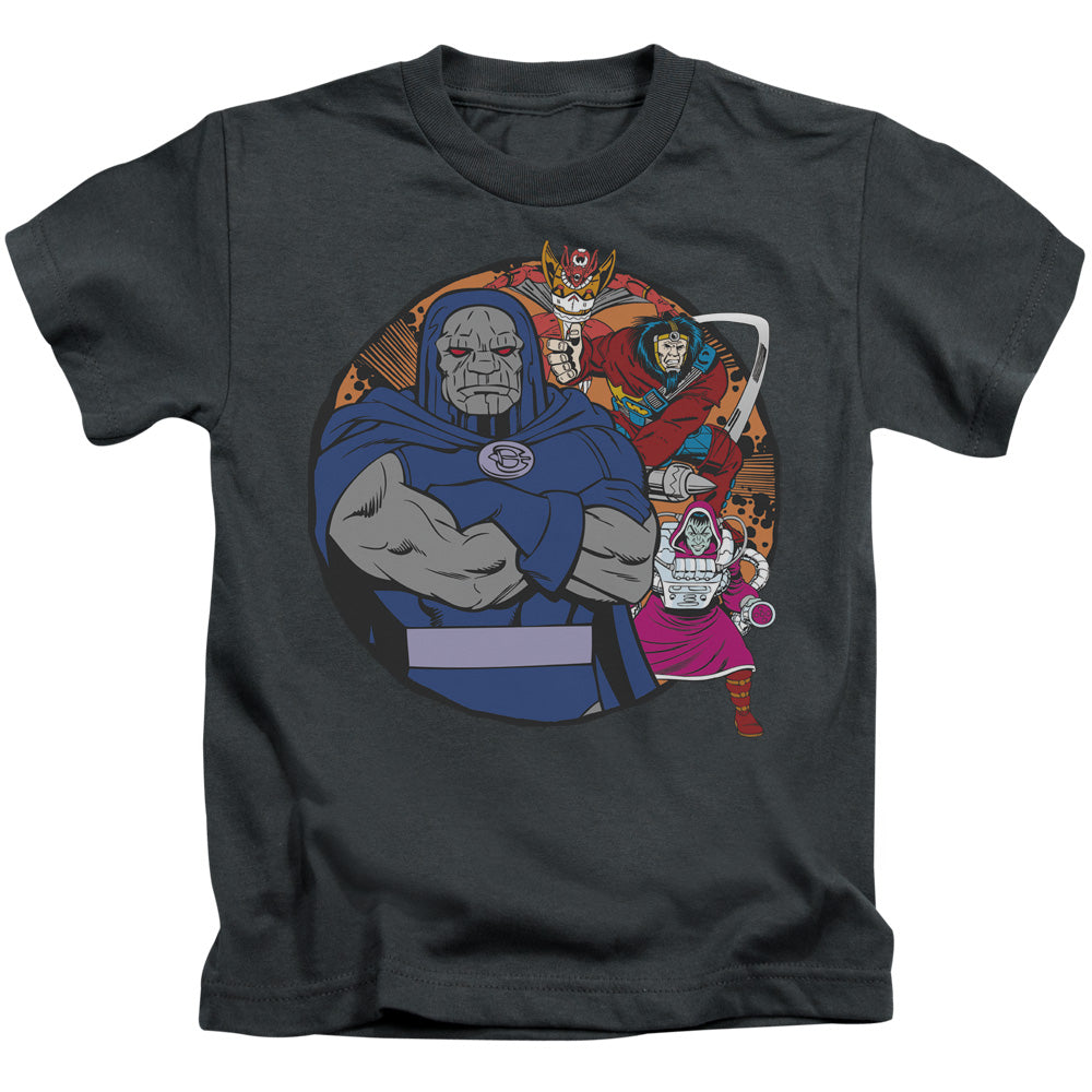 DC Comics Apokolips Represent Juvenile Kids Youth T Shirt Charcoal Officially Licensed
