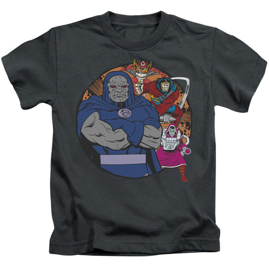 DC Comics Apokolips Represent Juvenile Kids Youth T Shirt Charcoal Officially Licensed