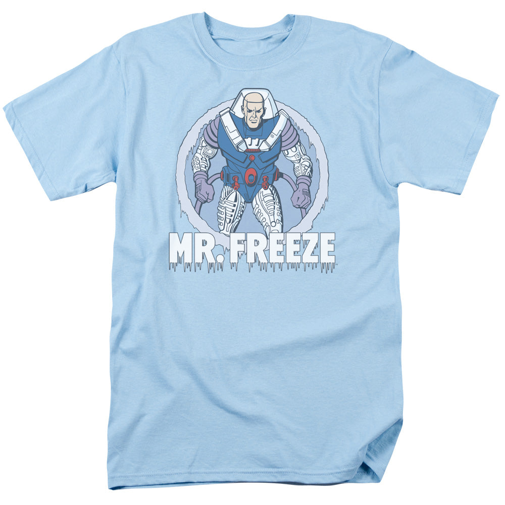 DC Comics Mr Freeze Mens T Shirt Light Blue Officially Licensed