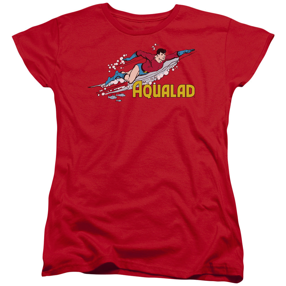 DC Comics Aqualad Womens T Shirt Red Officially Licensed