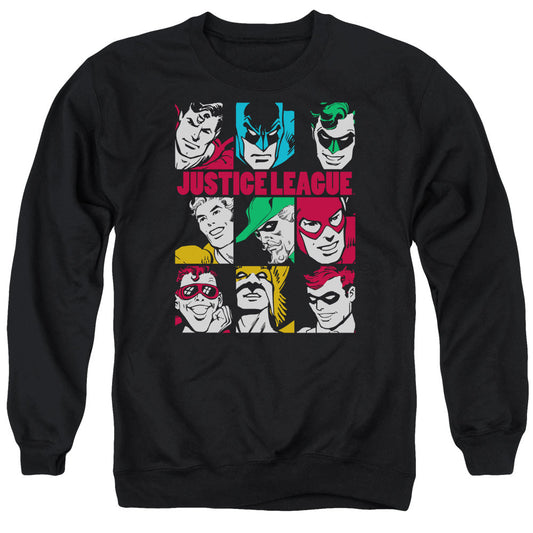 Dc Nine Blocks Of Justice Mens Crewneck Sweatshirt Black