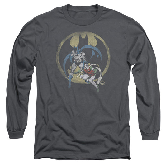 DC Comics Team Mens Long Sleeve Shirt Charcoal Officially Licensed