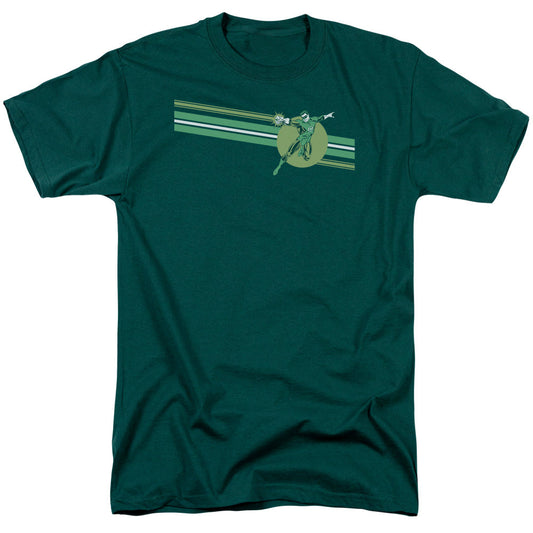 DC Comics Lantern Stripe Mens T Shirt Hunter Green Officially Licensed