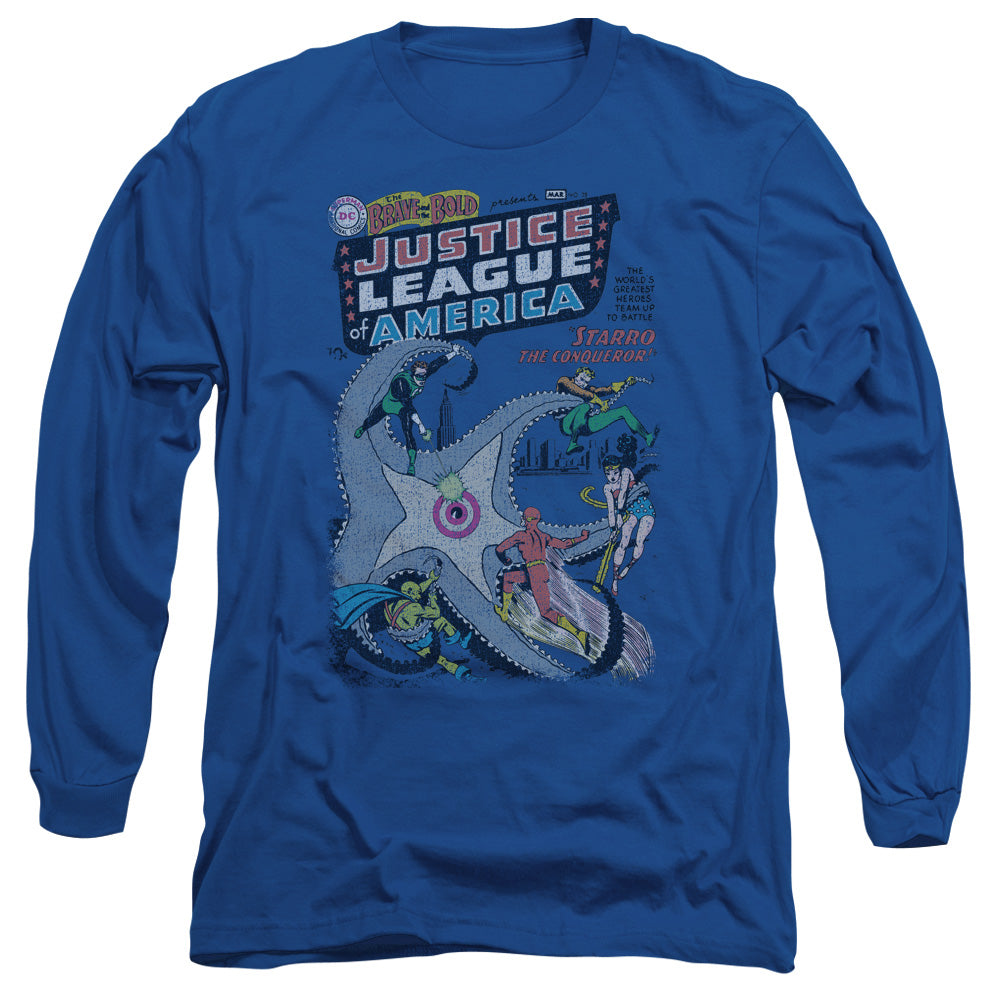 Dc No 28 Mens Long Sleeve Shirt Royal Blue Officially Licensed