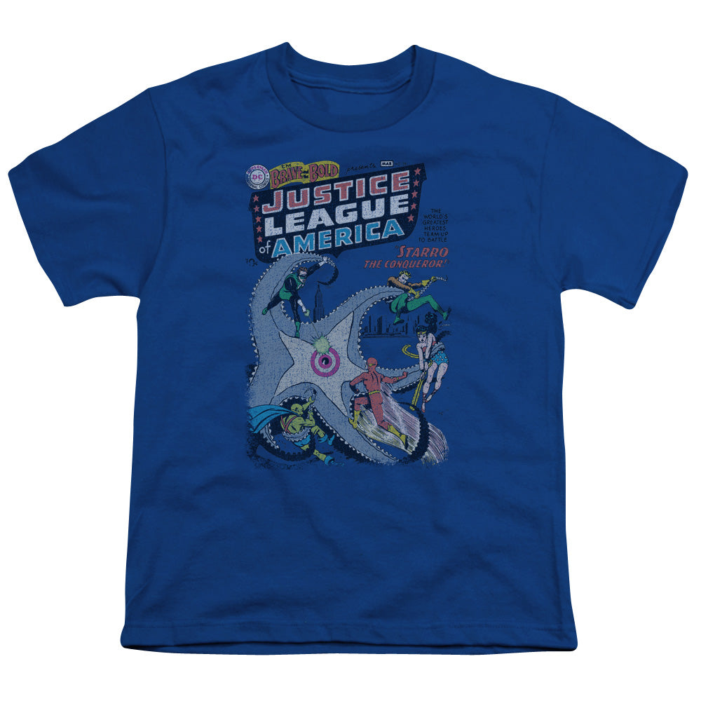 DC Comics No 28 Kids Youth T Shirt Royal Blue Officially Licensed