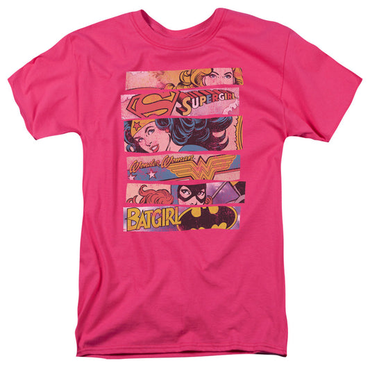 DC Comics Three of a Kind Mens T Shirt Hot Pink Officially Licensed