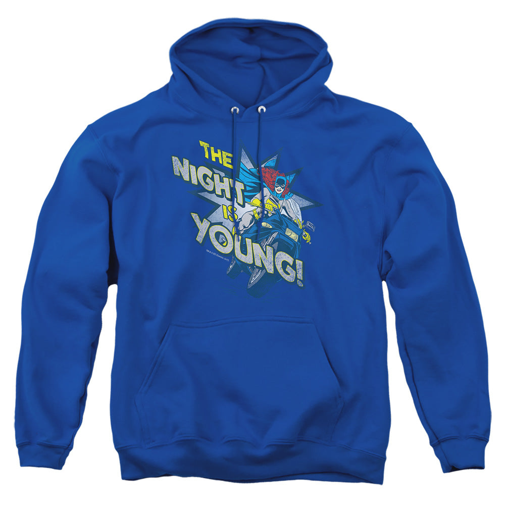 Dc The Night Is Young Mens Hoodie Royal Officially Licensed