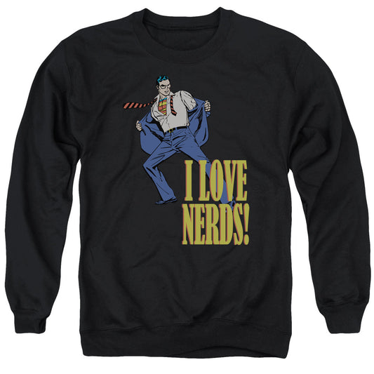 Dc I Love Nerds Mens Crewneck Sweatshirt Black