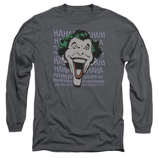 DC Comics Dastardly Merriment Mens Long Sleeve Shirt Charcoal Officially Licensed