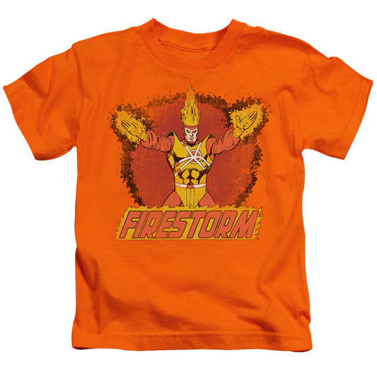 DC Comics Ring of Firestorm Juvenile Kids Youth T Shirt Orange Officially Licensed