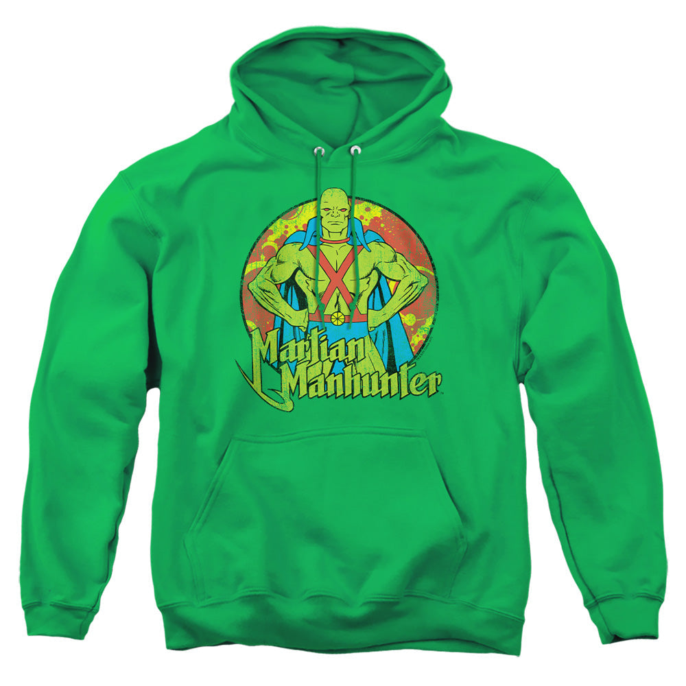 Dc Martian Manhunter Mens Hoodie Kelly Green Officially Licensed