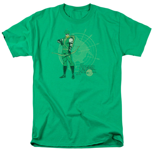 DC Comics Green Arrow Target Mens T Shirt Kelly Green Officially Licensed