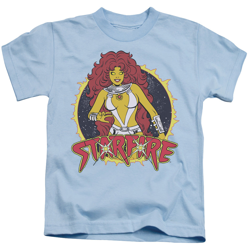 DC Comics Starfire Juvenile Kids Youth T Shirt Light Blue Officially Licensed