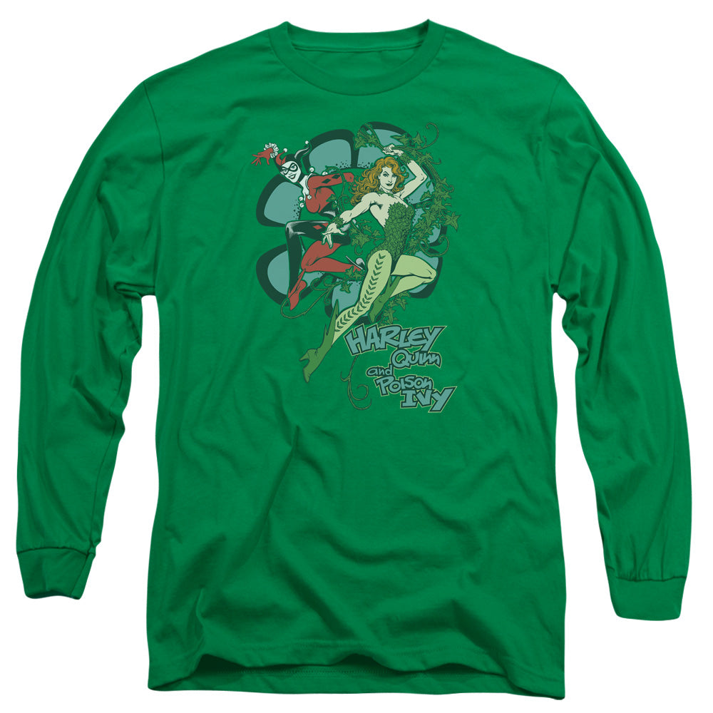 Dc Harley And Ivy Mens Long Sleeve Shirt Kelly Green Officially Licensed