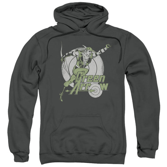 DC Comics Right on Target Mens Hoodie Charcoal Officially Licensed