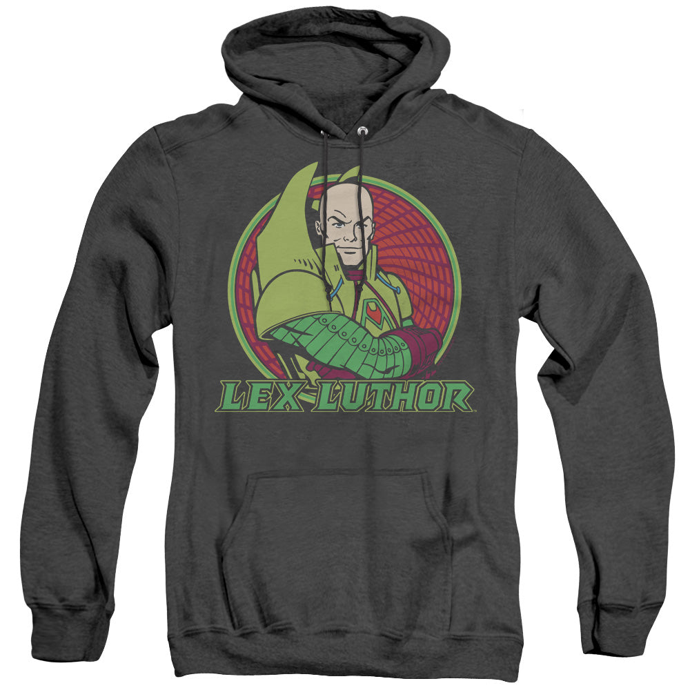 DC Comics Lex Luthor Heather Mens Hoodie Black Officially Licensed