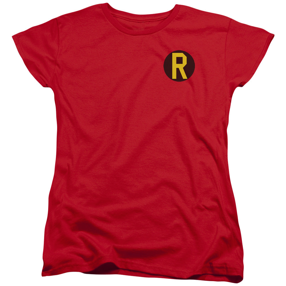 DC Comics Robin Logo Womens T Shirt Red Officially Licensed