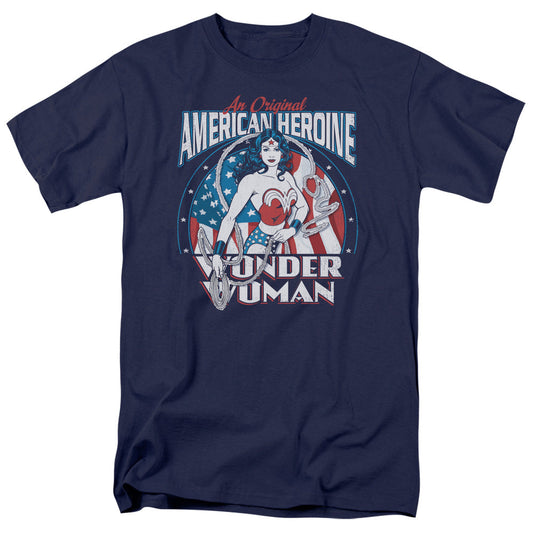 DC Comics American Heroine Mens T Shirt Navy Blue Officially Licensed