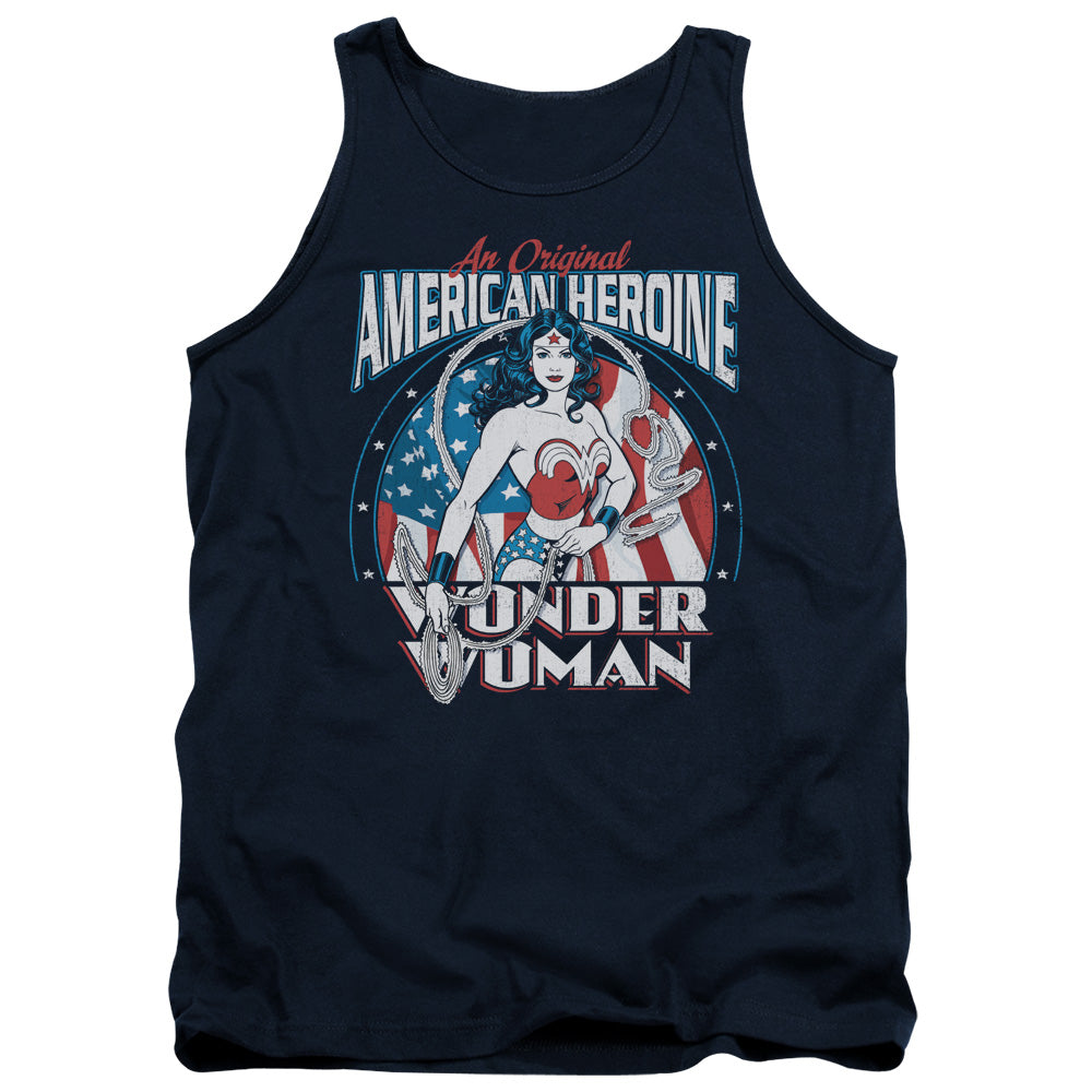 DC Comics American Heroine Mens Tank Top Shirt Navy Blue Officially Licensed