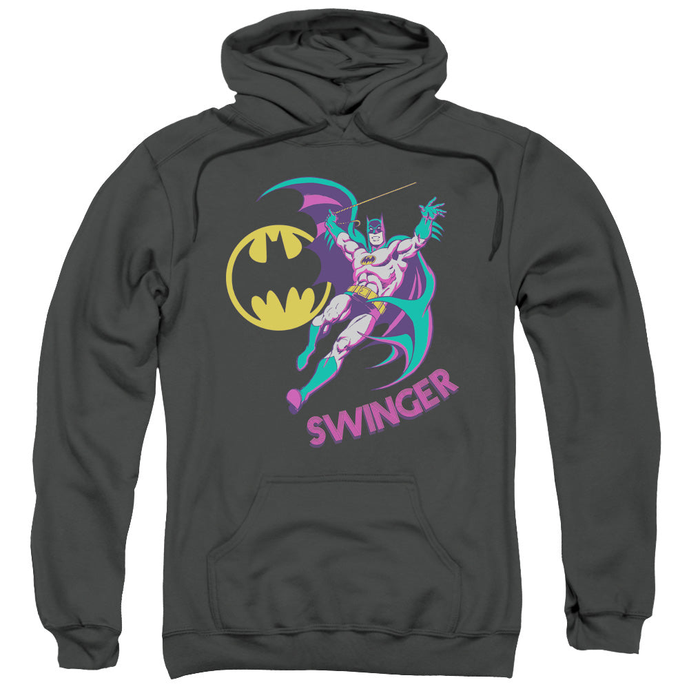 DC Comics Swinger Mens Hoodie Charcoal Officially Licensed