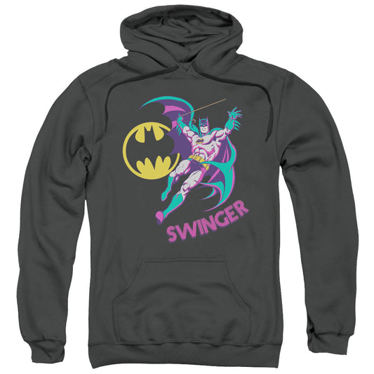 DC Comics Swinger Mens Hoodie Charcoal Officially Licensed