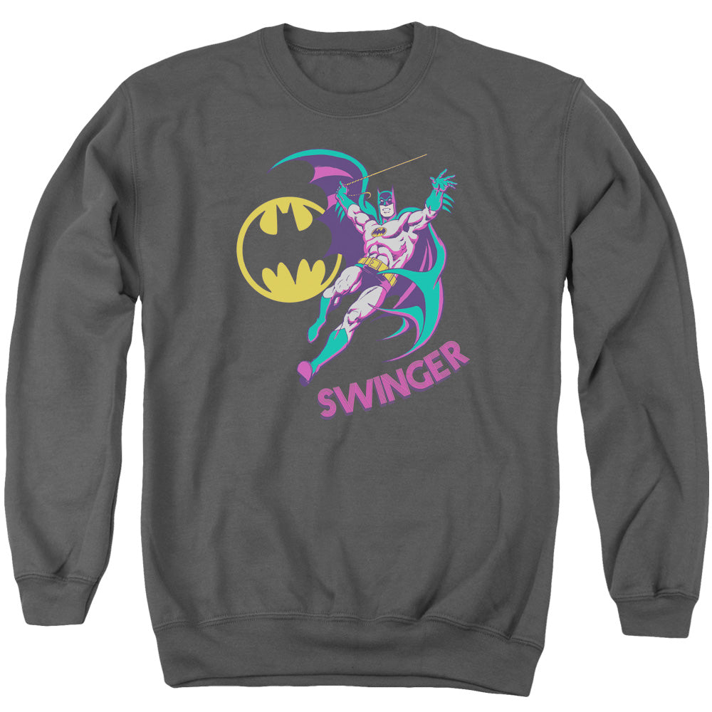 DC Comics Swinger Mens Crewneck Sweatshirt Charcoal Officially Licensed