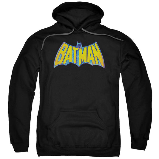 DC Comics Batman Neon Distress Logo Mens Hoodie Black Officially Licensed